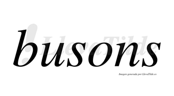 Busons no lleva tilde con vocal tónica en la «o»