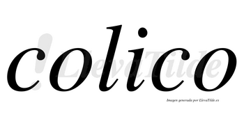 Colico no lleva tilde con vocal tónica en la «i»