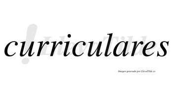 Curriculares  no lleva tilde con vocal tónica en la «a»