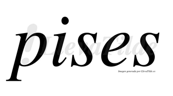 Pises no lleva tilde con vocal tónica en la «i»