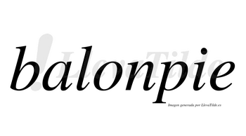 Balonpie  no lleva tilde con vocal tónica en la «o»