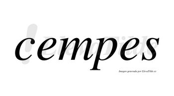 Cempes no lleva tilde con vocal tónica en la primera «e»