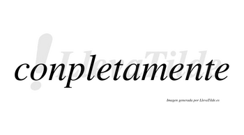 Conpleta no lleva tilde con vocal tónica en la primera «e»