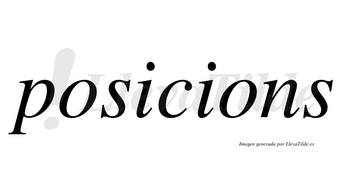 Posicions  no lleva tilde con vocal tónica en la segunda «o»