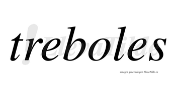Treboles no lleva tilde con vocal tónica en la «o»