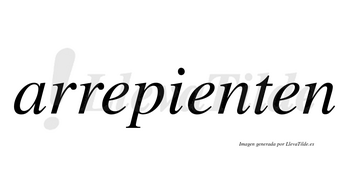 Arrepienten no lleva tilde con vocal tónica en la segunda «e»