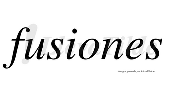 Fusiones  no lleva tilde con vocal tónica en la «o»