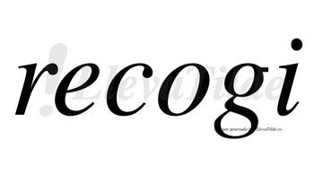Recogi no lleva tilde con vocal tónica en la «o»