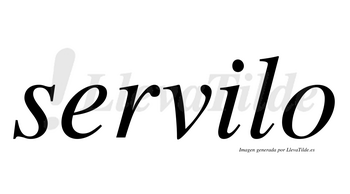 Servilo  no lleva tilde con vocal tónica en la «i»