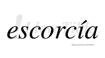 Escorcía  lleva tilde con vocal tónica en la «i»