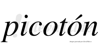Picotón  lleva tilde con vocal tónica en la segunda «o»