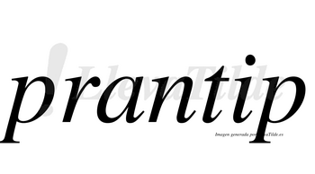 Prantip  no lleva tilde con vocal tónica en la «i»