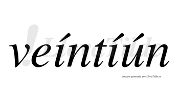 Veíntíún  lleva tilde con vocal tónica en la primera «i»