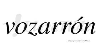 Vozarrón  lleva tilde con vocal tónica en la segunda «o»