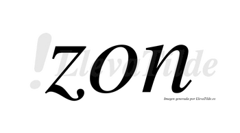 Zon no lleva tilde con vocal tónica en la «o»