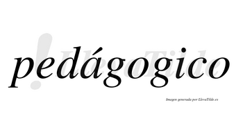 Pedágogico lleva tilde con vocal tónica en la «a»