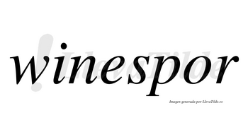 Winespor no lleva tilde con vocal tónica en la «o»