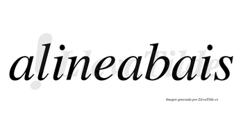 Alineabais no lleva tilde con vocal tónica en la segunda «a»