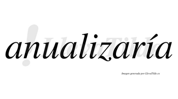 Anualizaría  lleva tilde con vocal tónica en la segunda «i»