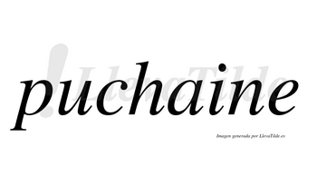 Puchaine  no lleva tilde con vocal tónica en la «a»