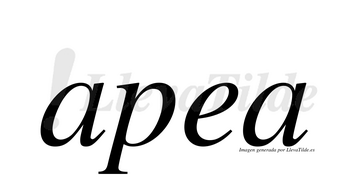 Apea  no lleva tilde con vocal tónica en la «e»