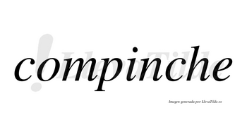 Compinche no lleva tilde con vocal tónica en la «i»