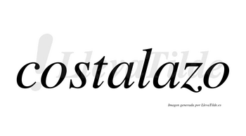 Costalazo  no lleva tilde con vocal tónica en la segunda «a»