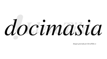 Docimasia no lleva tilde con vocal tónica en la primera «a»