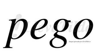 Pego no lleva tilde con vocal tónica en la «e»