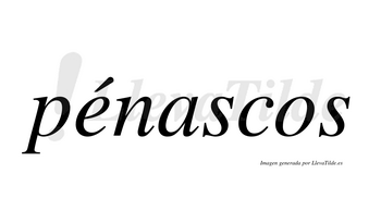 Pénascos  lleva tilde con vocal tónica en la «e»
