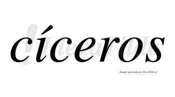 Cíceros lleva tilde con vocal tónica en la «i»