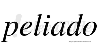 Peliado no lleva tilde con vocal tónica en la «a»