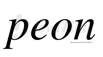 Peon no lleva tilde con vocal tónica en la «e»