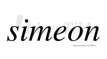 Simeon  no lleva tilde con vocal tónica en la «e»