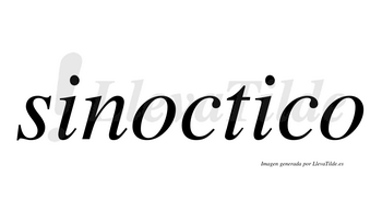 Sinoctico  no lleva tilde con vocal tónica en la segunda «i»