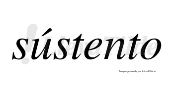 Sústento lleva tilde con vocal tónica en la «u»