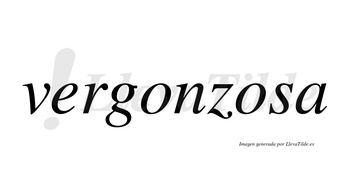 Vergonzosa  no lleva tilde con vocal tónica en la segunda «o»