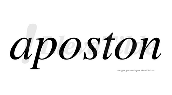 Aposton no lleva tilde con vocal tónica en la primera «o»
