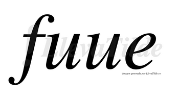 Fuue no lleva tilde con vocal tónica en la primera «u»