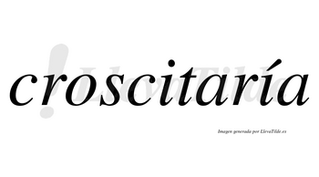 Croscitaría  lleva tilde con vocal tónica en la segunda «i»