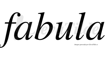 Fabula no lleva tilde con vocal tónica en la «u»