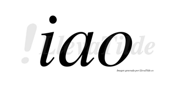 Iao no lleva tilde con vocal tónica en la «a»
