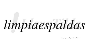 Limpiaespaldas  no lleva tilde con vocal tónica en la segunda «a»