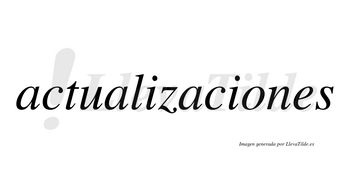 Actualizaciones  no lleva tilde con vocal tónica en la «o»