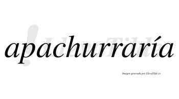 Apachurraría  lleva tilde con vocal tónica en la «i»