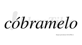 Cóbramelo lleva tilde con vocal tónica en la primera «o»