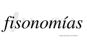 Fisonomías lleva tilde con vocal tónica en la segunda «i»