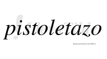 Pistoletazo no lleva tilde con vocal tónica en la «a»