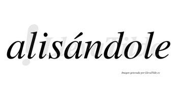 Alisándole  lleva tilde con vocal tónica en la segunda «a»