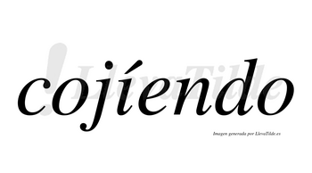 Cojíendo  lleva tilde con vocal tónica en la «i»